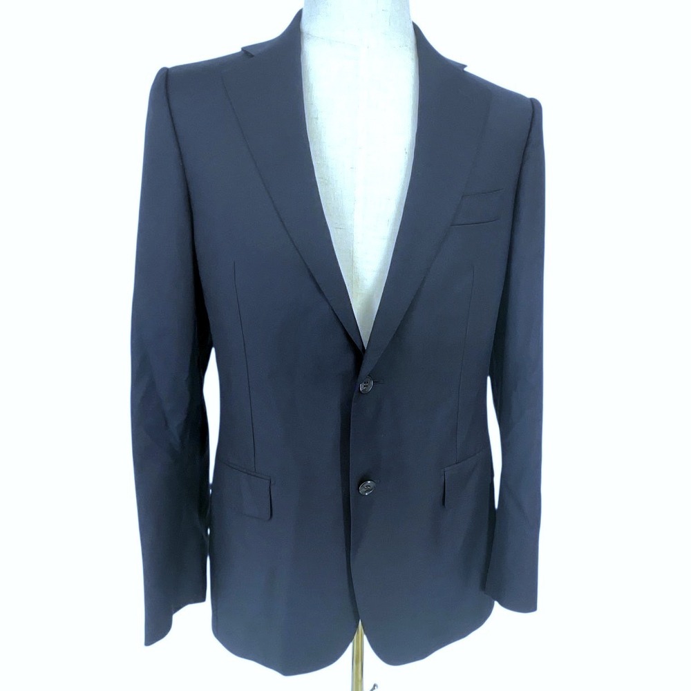 SUITSUPPLY Men's Pure Wool Super 110s Suit Jacket Navy Blue‎ Vitale Barberis